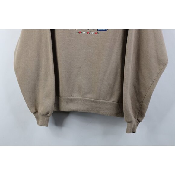 Vintage 90s Womens Large Christian Noahs Ark Cat Heart Layered Sweatshirt USA - Picture 3 of 16